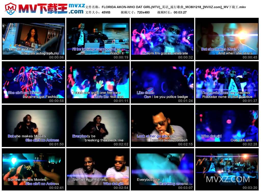 FLORIDA AKON-WHO DAT GIRL(MTV)_英语_流行歌曲_MC801218